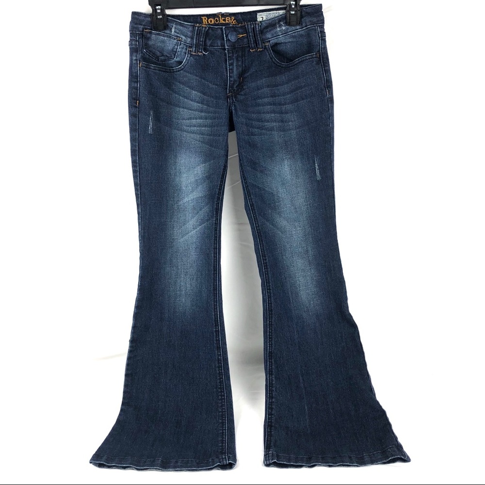 Rocks & Indigo Distressed Mid-Rise Jean